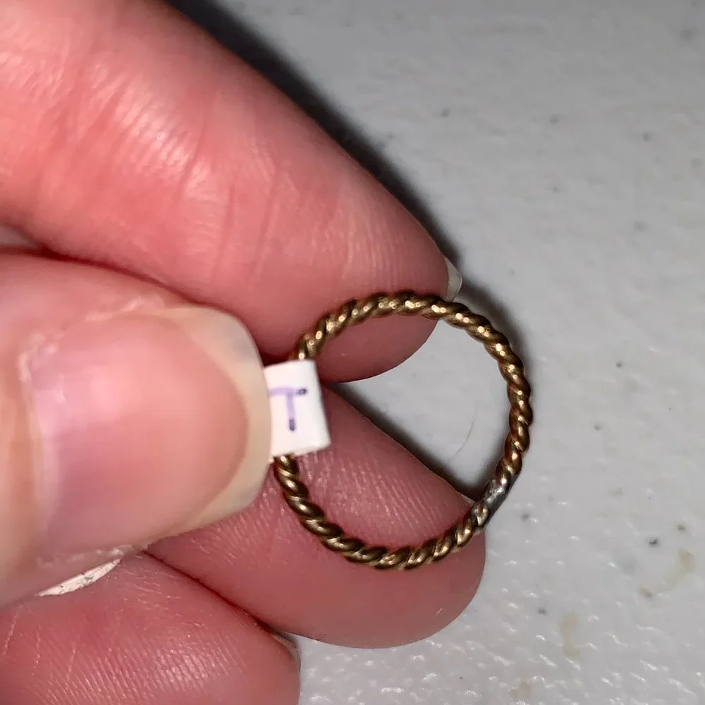 3/4 1.3mm Gold Filled Twist Band Ring